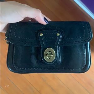 Coach Black Leather Wristlet